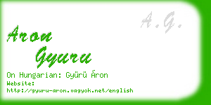 aron gyuru business card