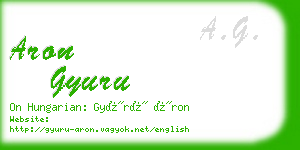 aron gyuru business card